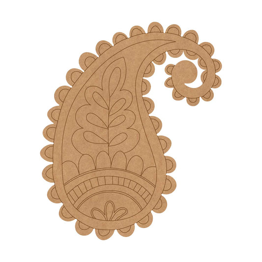 Madhubani Floral Paisley Pre Marked MDF Design 1