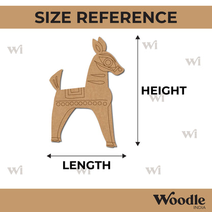 Madhubani Horse Pre Marked MDF Design 1