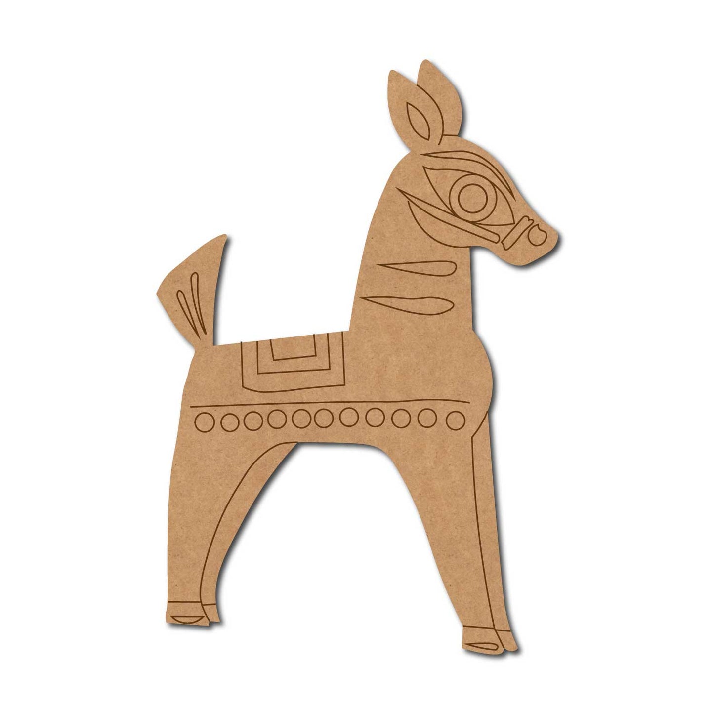 Madhubani Horse Pre Marked MDF Design 1