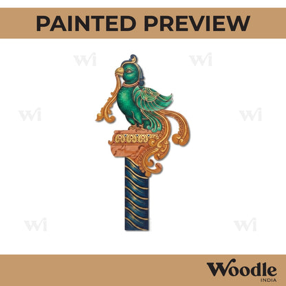 Madhubani Parrot Pre Marked Base MDF Design 2