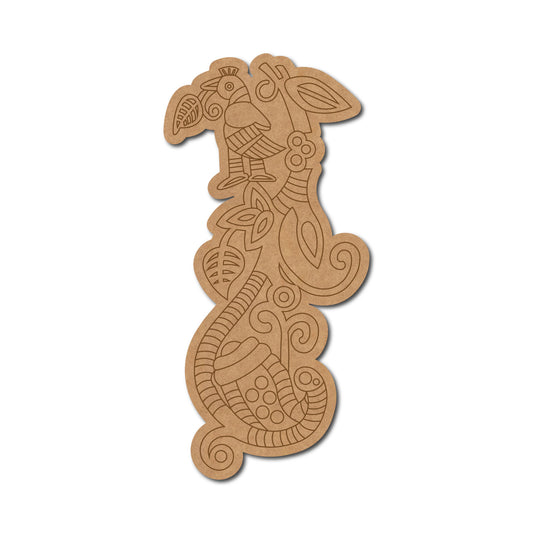 Madhubani Parrot Pre Marked MDF Design 2