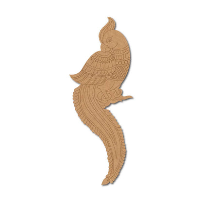 Madhubani Parrot Pre Marked MDF Design 3