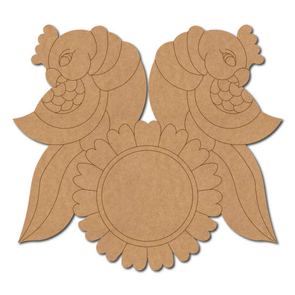 Madhubani Parrots Pre Marked MDF Design 1