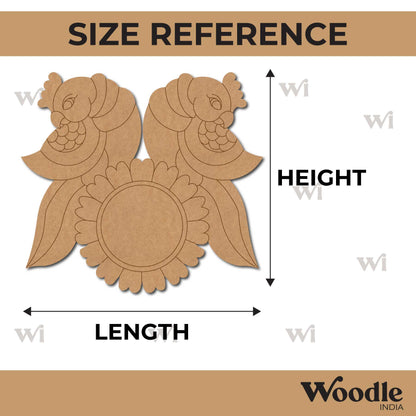 Madhubani Parrots Pre Marked MDF Design 1