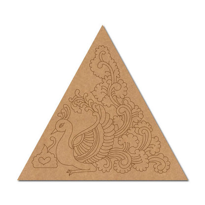 Madhubani Peacock Pre Marked Base MDF Design 3
