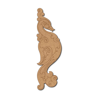 Madhubani Peacock Pre Marked MDF Design 1