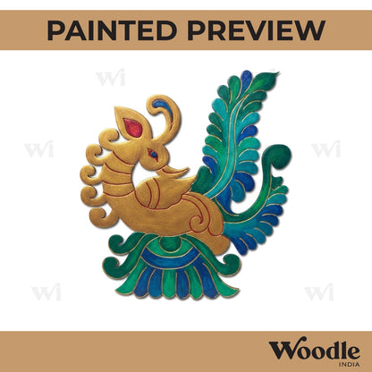 Madhubani Peacock Pre Marked MDF Design 2