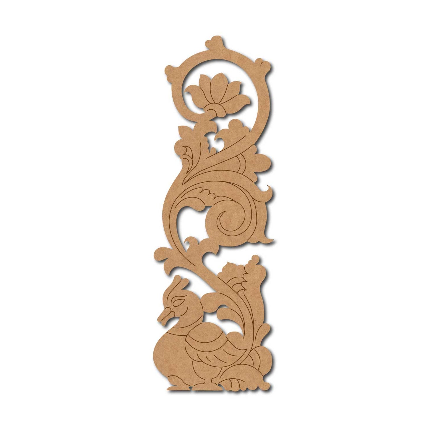 Madhubani Peacock Pre Marked MDF Design 5