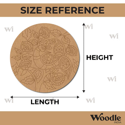 Peacock Pre Marked Round MDF Design 12
