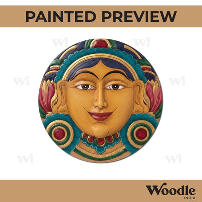 Madhubani Pre Marked Round MDF Design 1