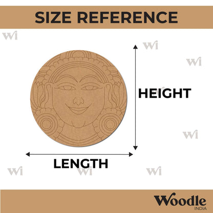 Madhubani Pre Marked Round MDF Design 1