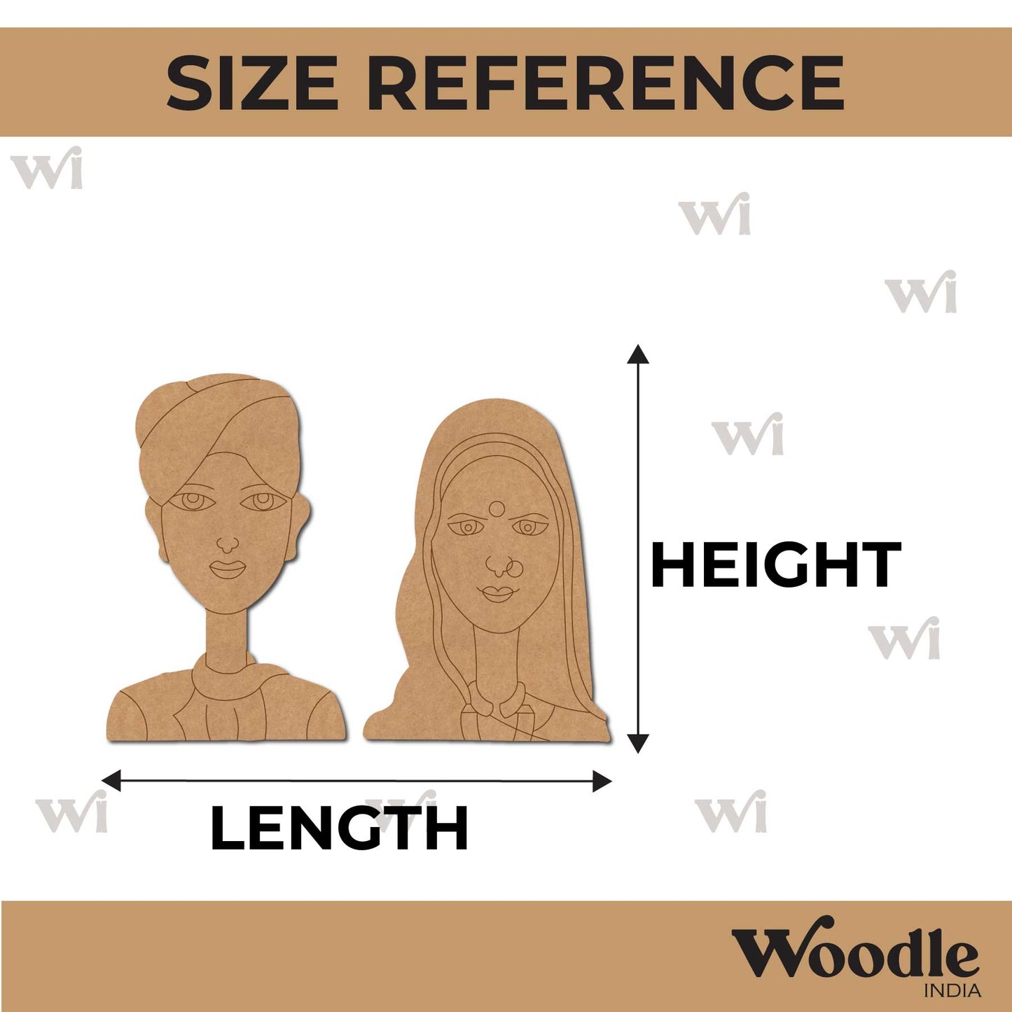 Madhya Pradesh Couple Set Pre Marked MDF Design 1