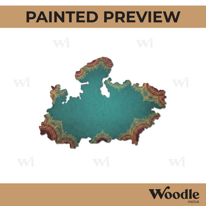 Madhya Pradesh Map Cutout MDF Design 1
