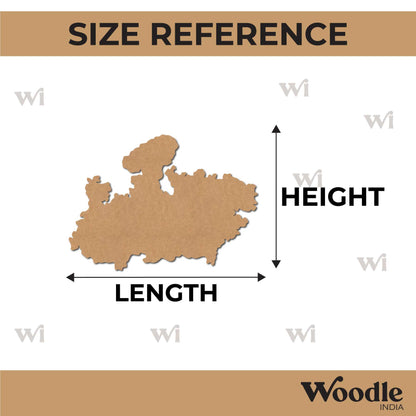 Madhya Pradesh Map Cutout MDF Design 1