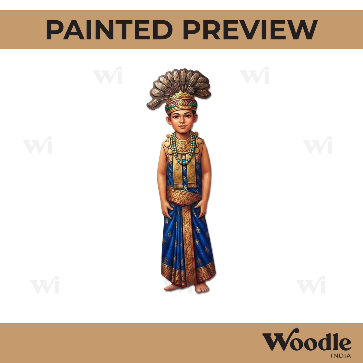 Madhya Pradesh Tribal Man Pre Marked MDF Design 1
