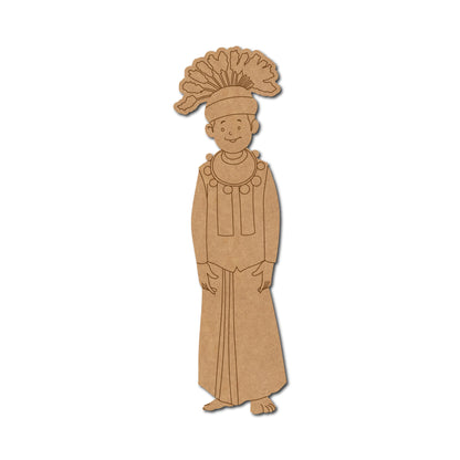 Madhya Pradesh Tribal Man Pre Marked MDF Design 1