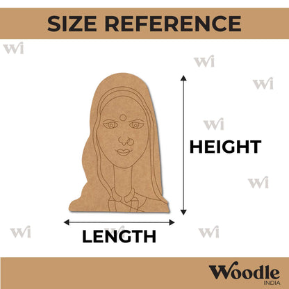 Madhya Pradesh Woman Pre Marked MDF Design 1