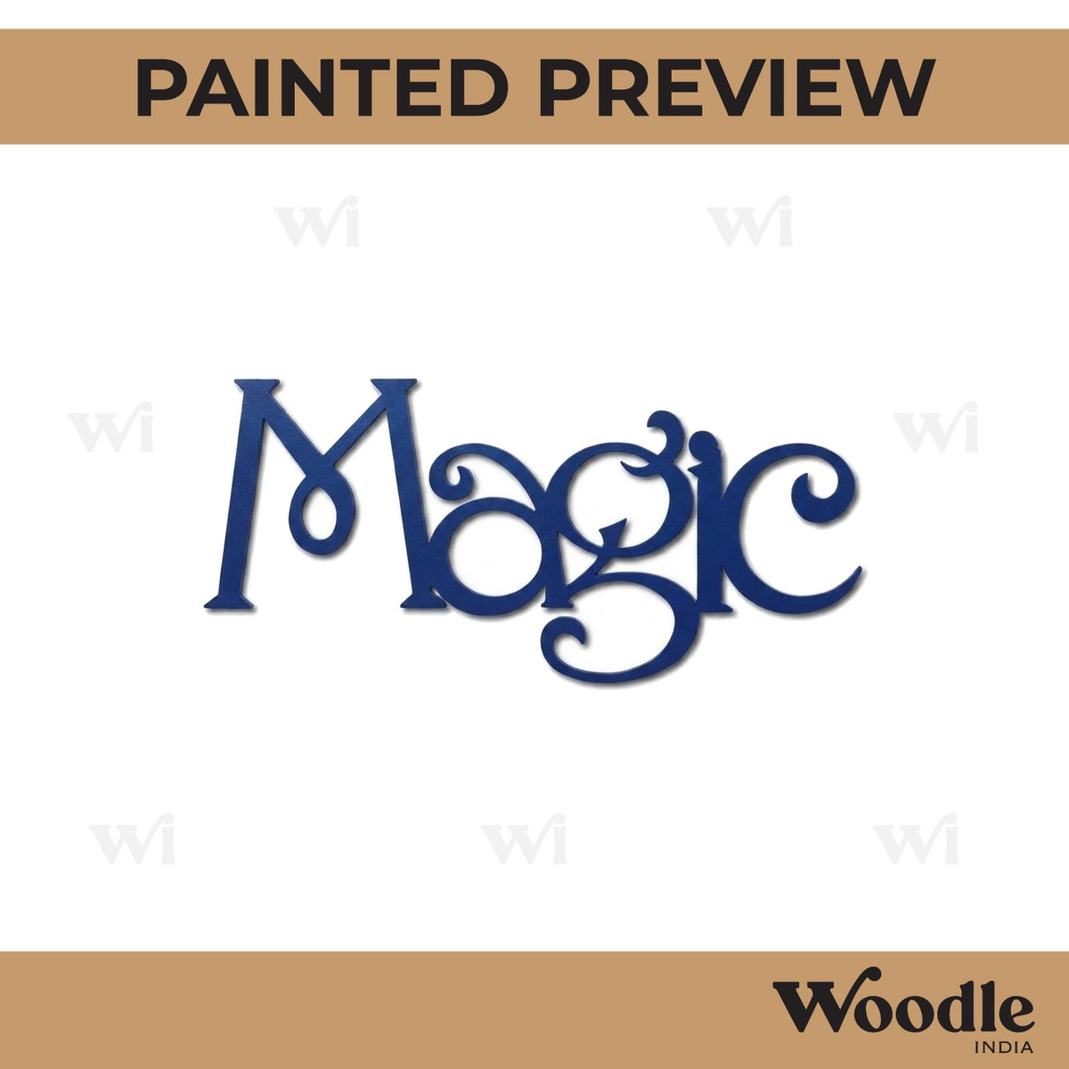 Magic Text Cutout MDF Design 1