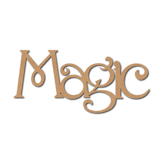 Magic Text Cutout MDF Design 1