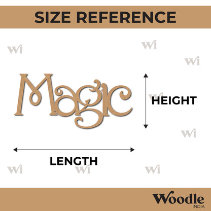 Magic Text Cutout MDF Design 1
