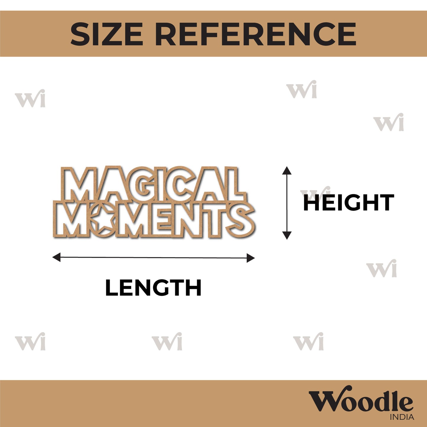 Magical Moments Text Cutout MDF Design 1