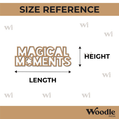 Magical Moments Text Cutout MDF Design 1