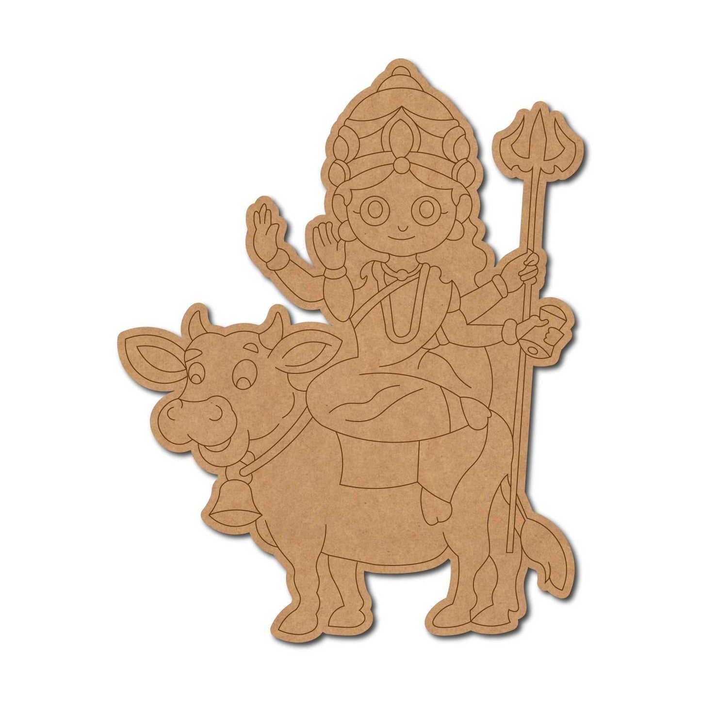 Mahagauri Goddess Durga Pre Marked MDF Design 1