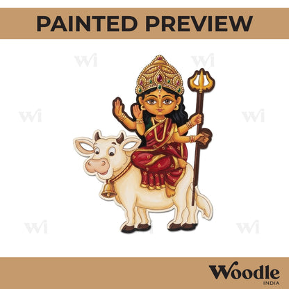 Mahagauri Goddess Durga Pre Marked MDF Design 1