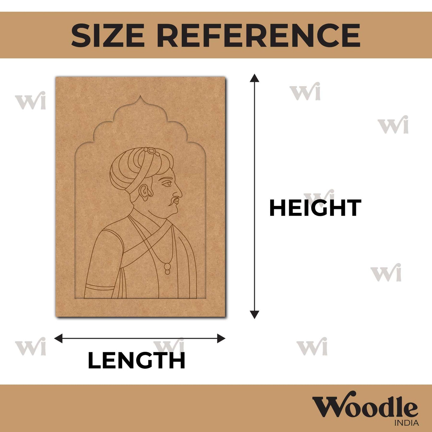Maharaja Bani Thani Jharokha Pre Marked MDF Design 5
