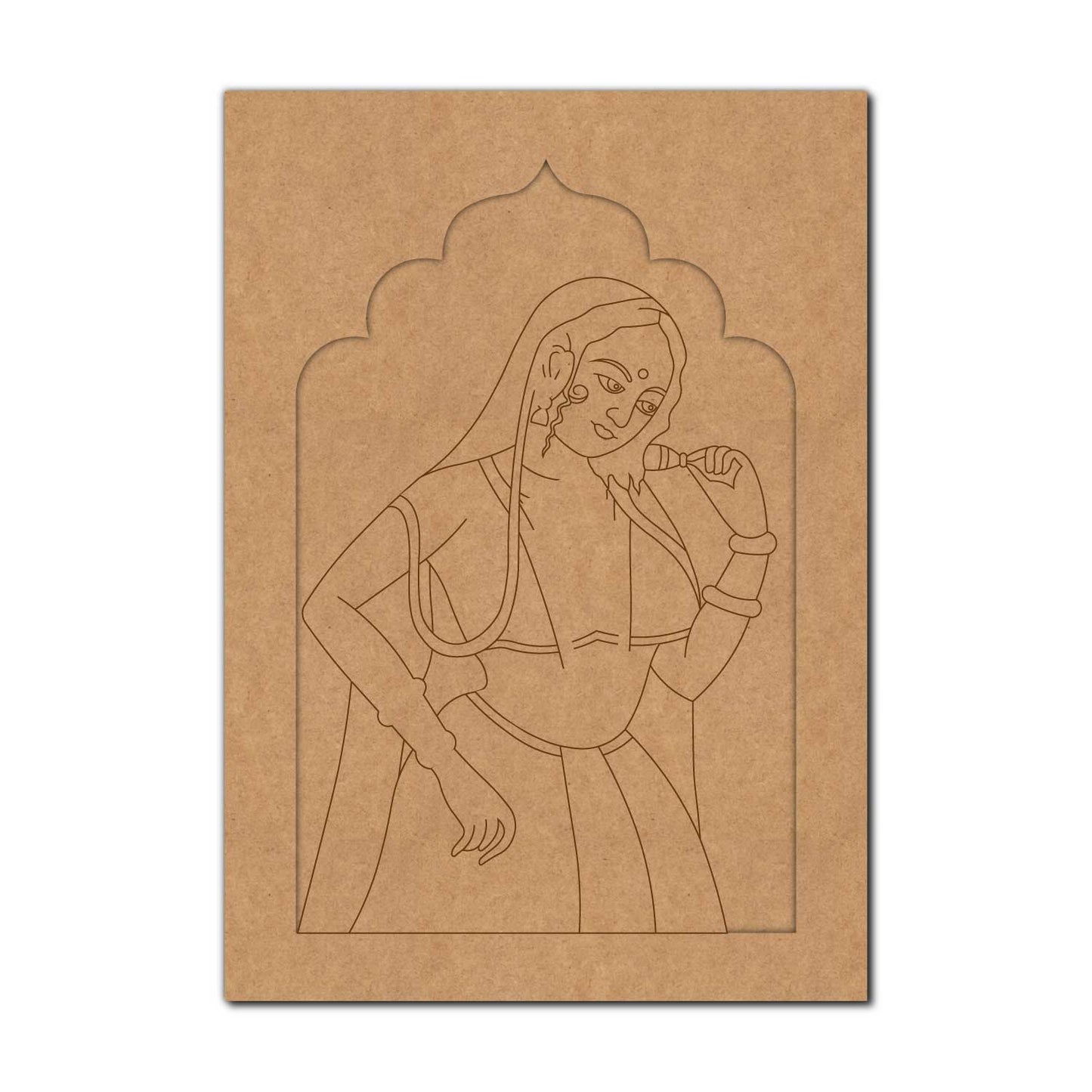 Maharaja Bani Thani Jharokha Pre Marked MDF Design 6