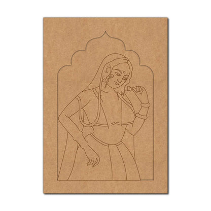 Maharaja Bani Thani Jharokha Pre Marked MDF Design 6