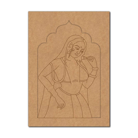 Maharaja Bani Thani Jharokha Pre Marked MDF Design 6