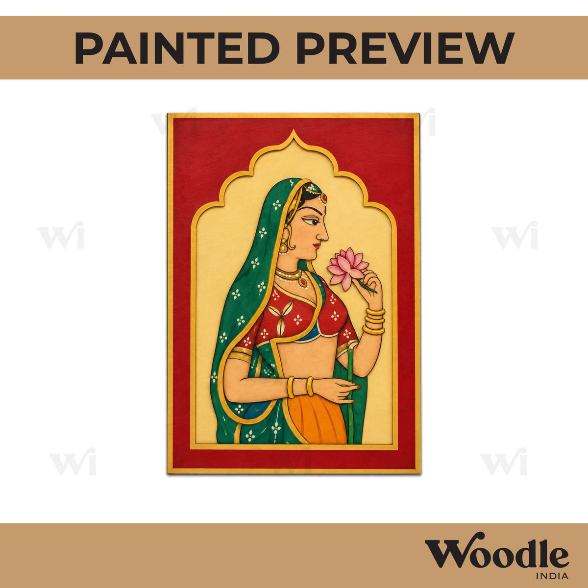 Maharani Bani Thani Jharokha Pre Marked MDF Design 8