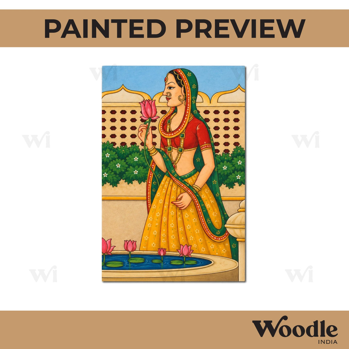 Maharani Bani Thani Pre Marked Base MDF Design 1