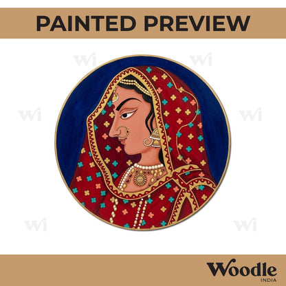 Maharani Bani Thani Pre Marked Round MDF Design 1