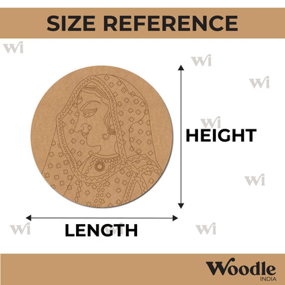 Maharani Bani Thani Pre Marked Round MDF Design 1