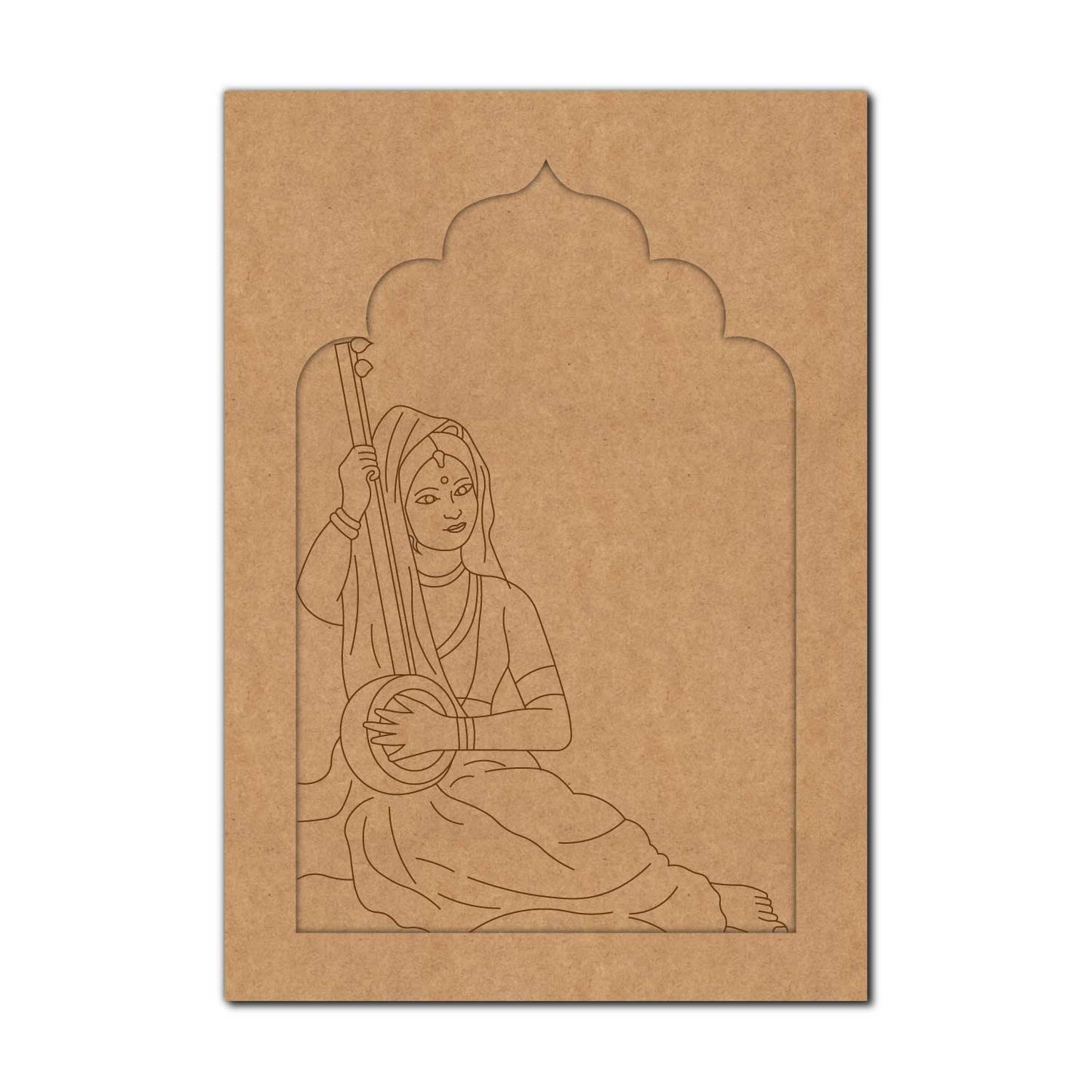 Maharani Bani Thani Sitar Jharokha Pre Marked MDF Design 1