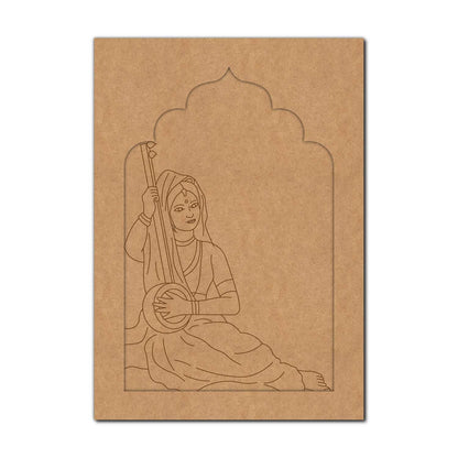 Maharani Bani Thani Sitar Jharokha Pre Marked MDF Design 1
