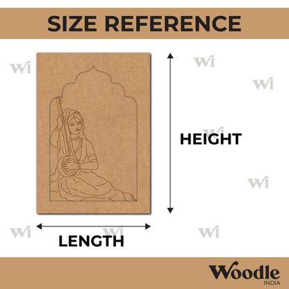 Maharani Bani Thani Sitar Jharokha Pre Marked MDF Design 1