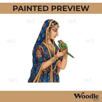 Maharani Bani Thani With Parrot Pre Marked MDF Design 2
