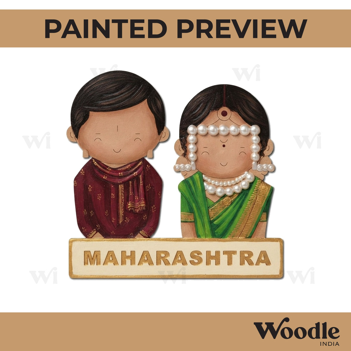 Maharashtra Couple Pre Marked MDF Design 1