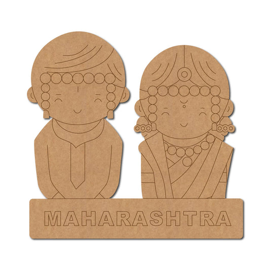 Maharashtra Couple Pre Marked MDF Design 1