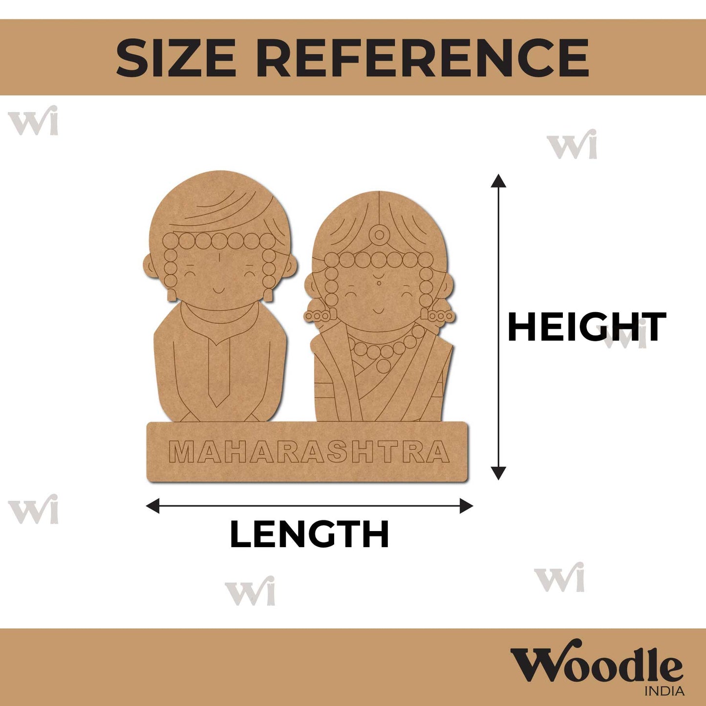 Maharashtra Couple Pre Marked MDF Design 1