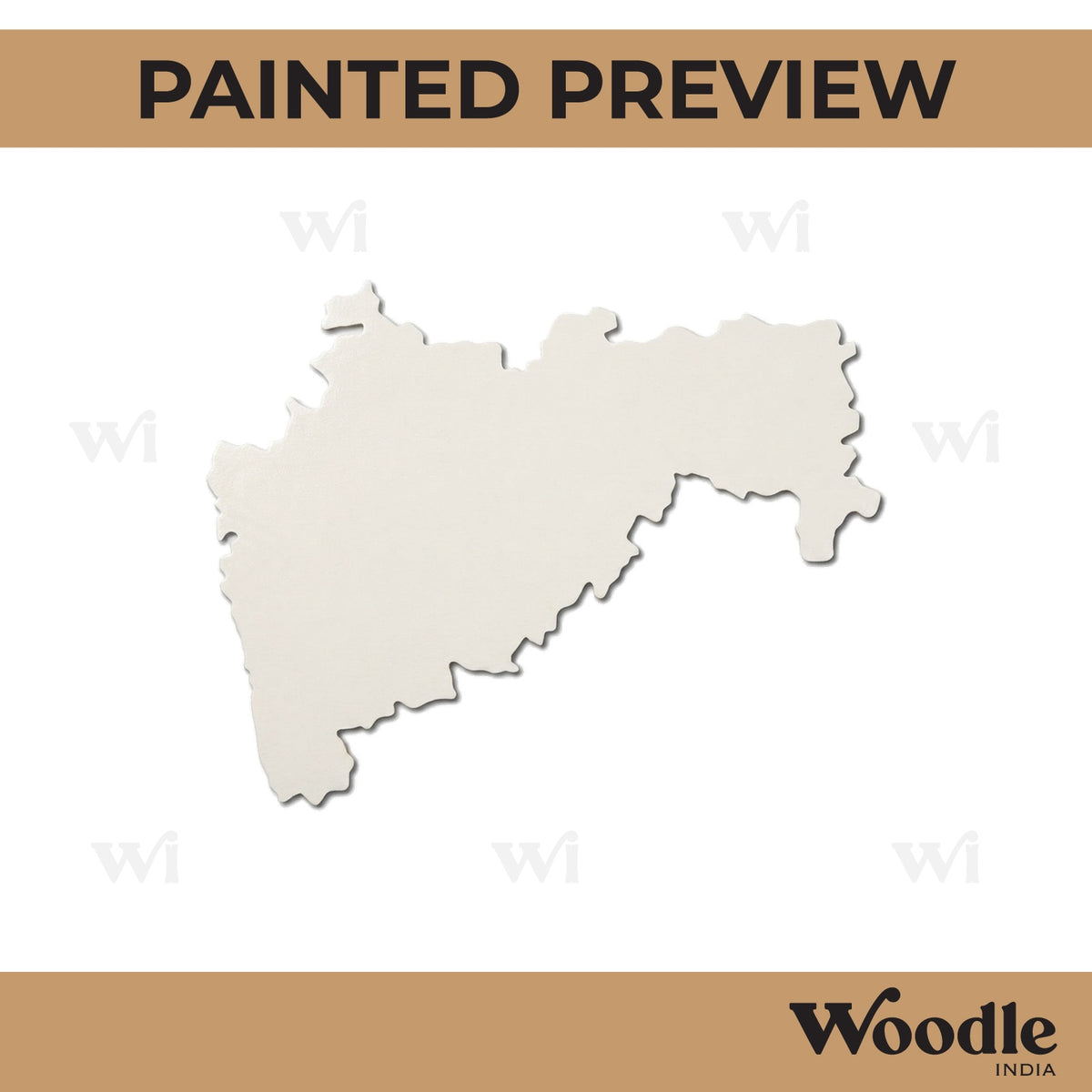 Maharashtra Map Cutout MDF Design 1