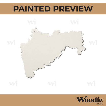 Maharashtra Map Cutout MDF Design 1