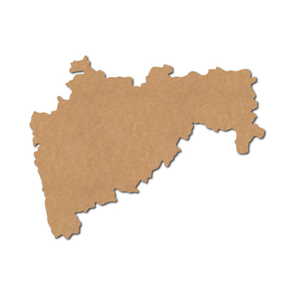 Maharashtra Map Cutout MDF Design 1
