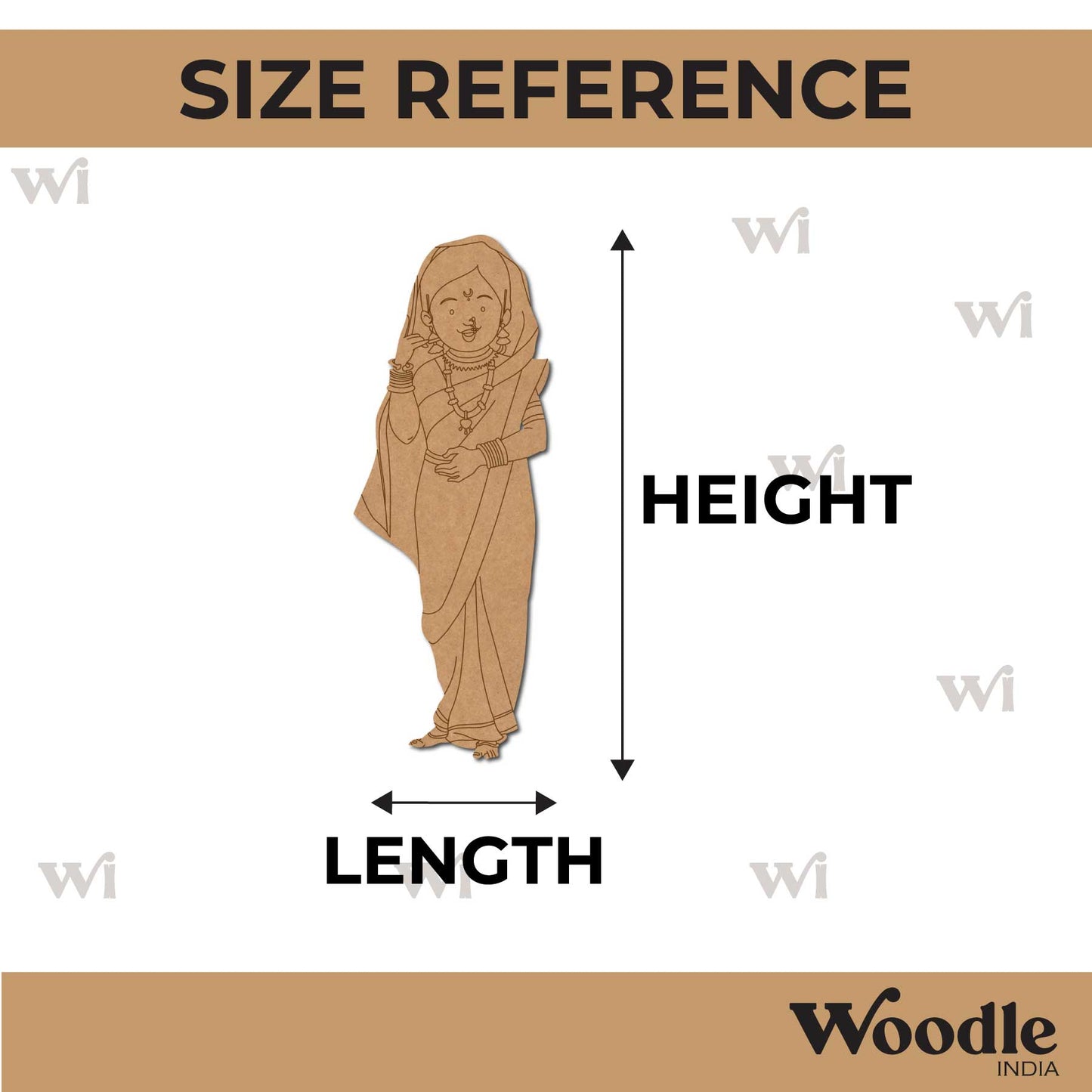 Maharashtra Woman Pre Marked MDF Design 1
