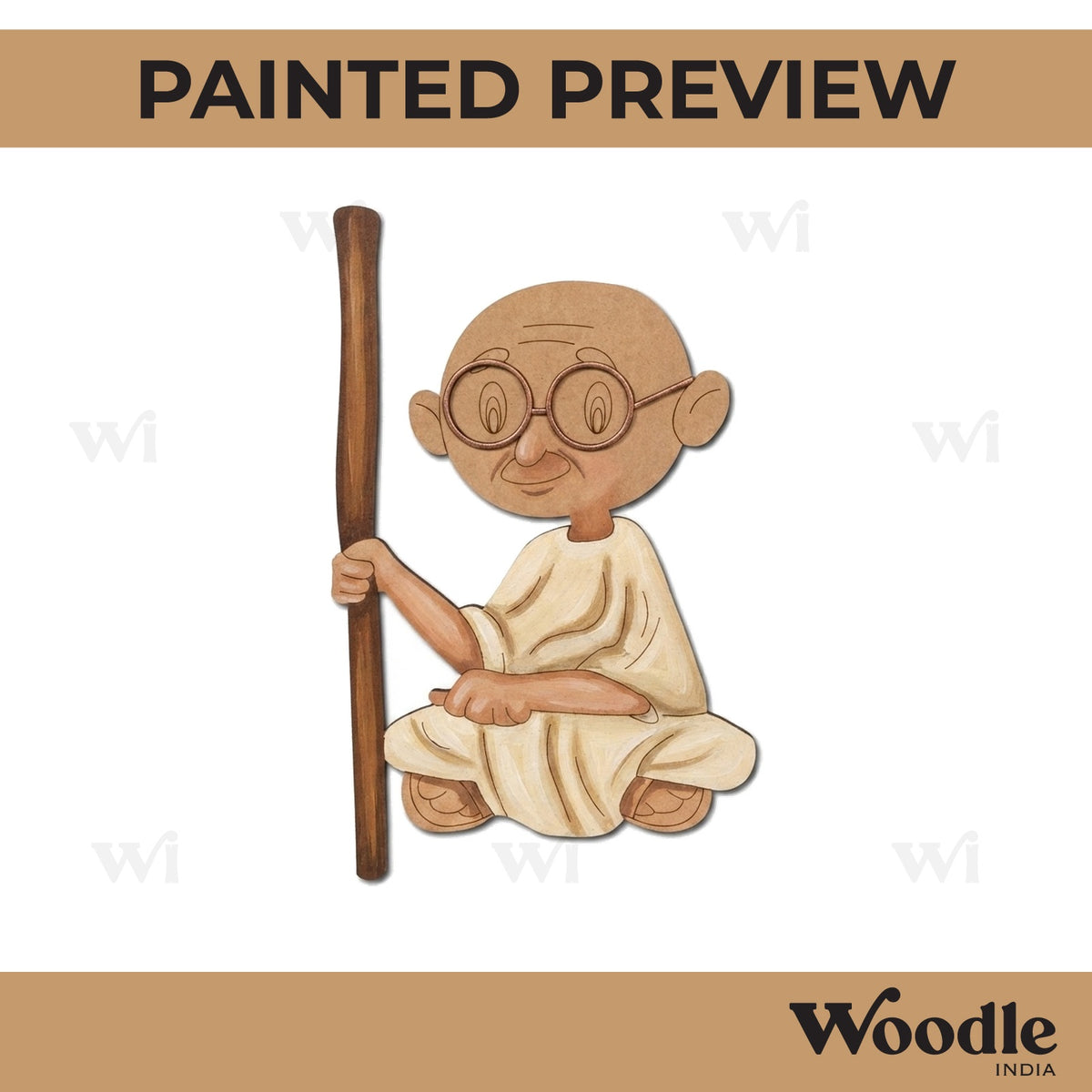 Mahatma Gandhi Pre Marked MDF Design 2