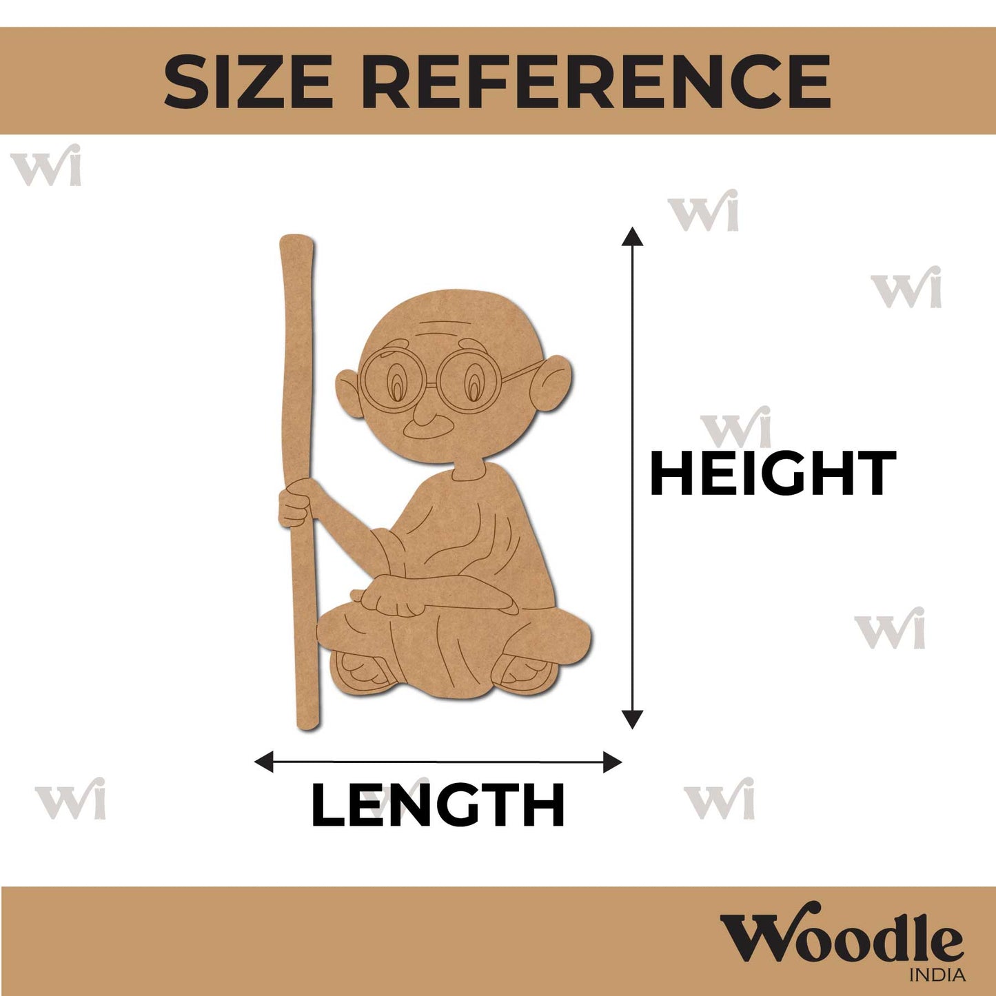 Mahatma Gandhi Pre Marked MDF Design 2