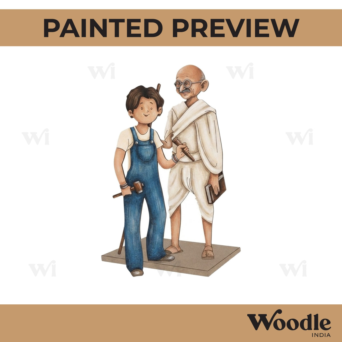 Mahatma Gandhi Statue Pre Marked MDF Design 1
